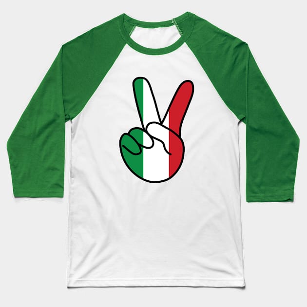 Italy Flag V Sign Baseball T-Shirt by DiegoCarvalho